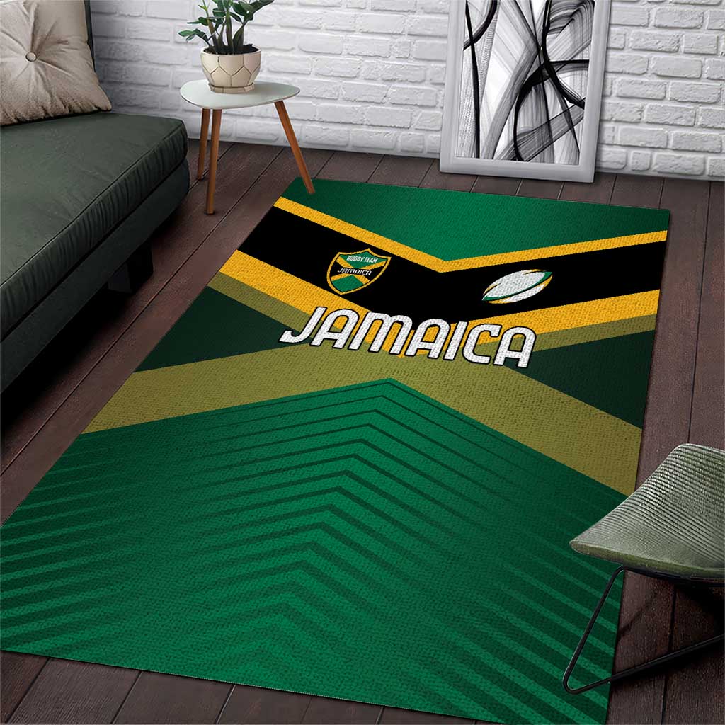 Rugby Jamaica Area Rug Reggae Warriors Go Champions