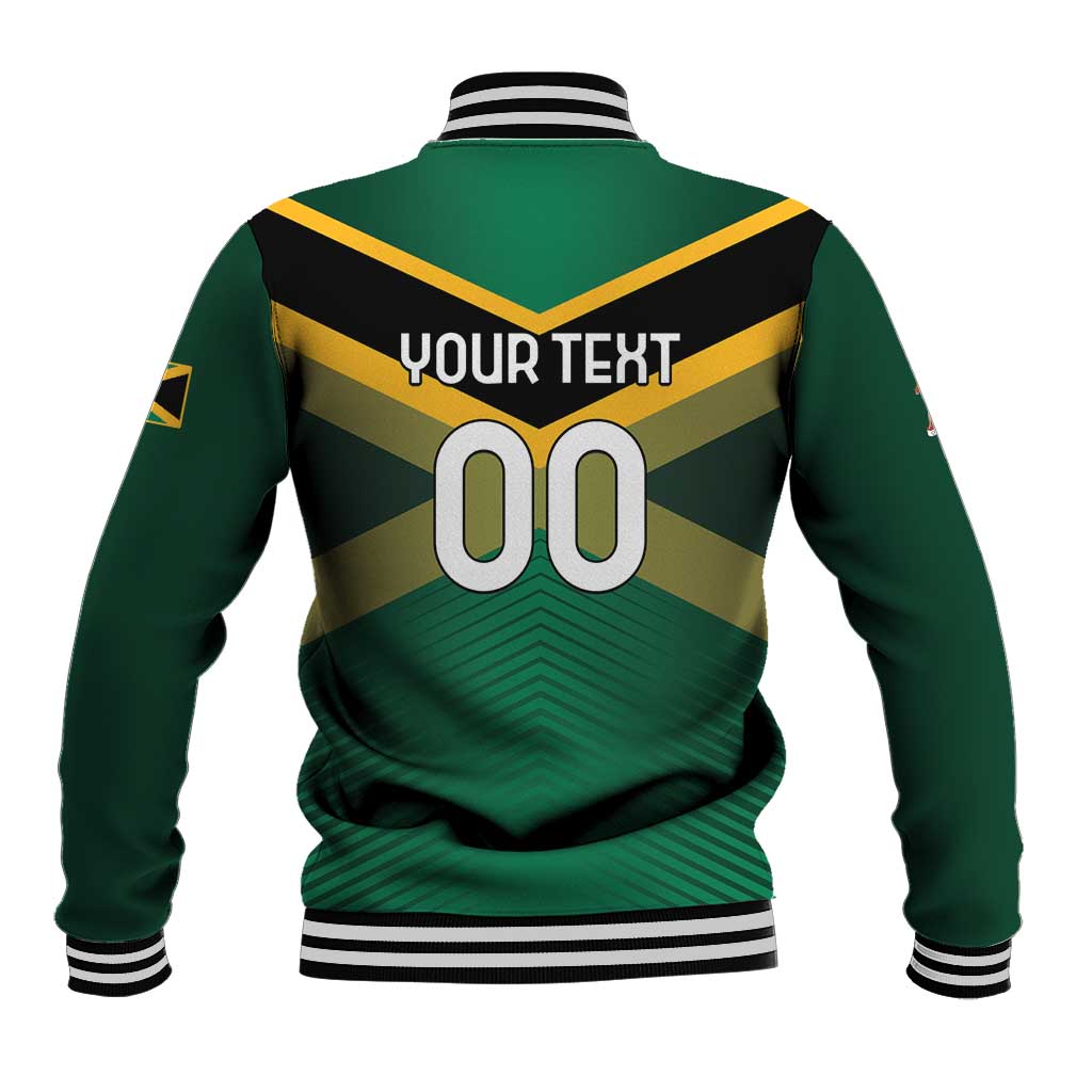 Custom Rugby Jamaica Baseball Jacket Reggae Warriors Go Champions