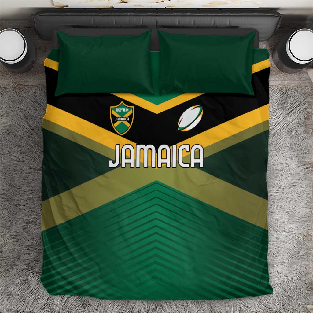 Rugby Jamaica Bedding Set Reggae Warriors Go Champions