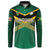 Custom Rugby Jamaica Button Sweatshirt Reggae Warriors Go Champions