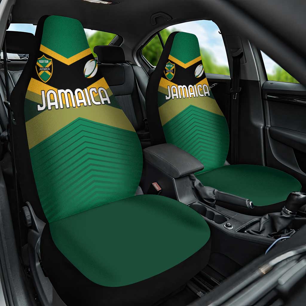 Rugby Jamaica Car Seat Cover Reggae Warriors Go Champions