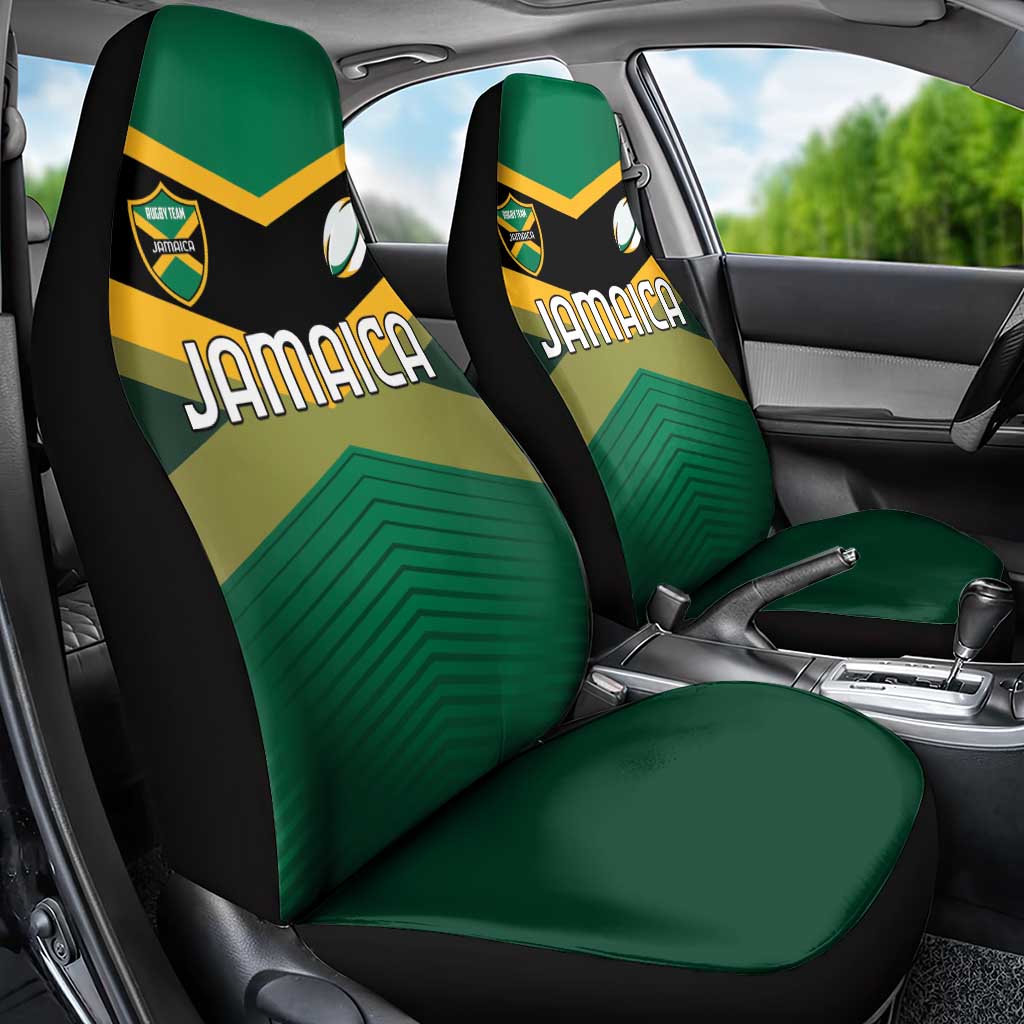 Rugby Jamaica Car Seat Cover Reggae Warriors Go Champions