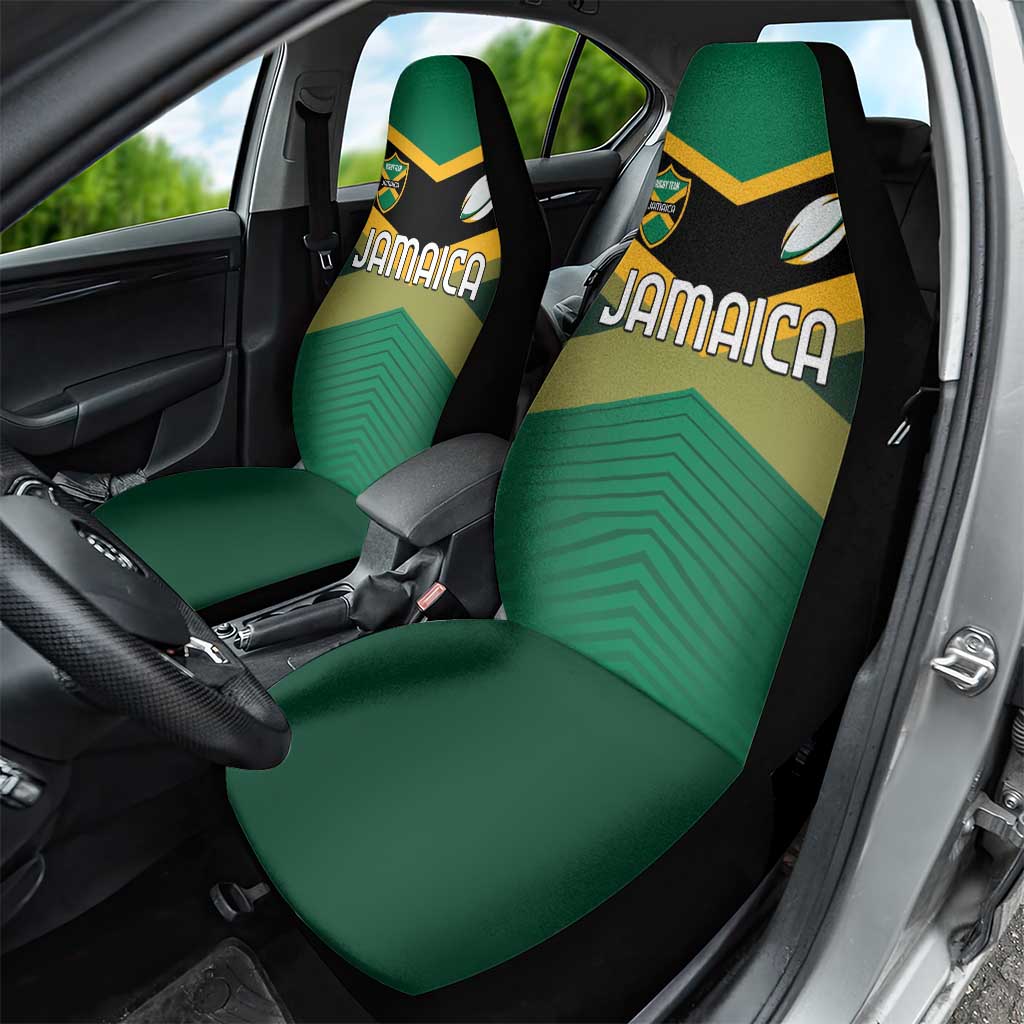 Rugby Jamaica Car Seat Cover Reggae Warriors Go Champions