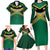 Custom Rugby Jamaica Family Matching Long Sleeve Bodycon Dress and Hawaiian Shirt Reggae Warriors Go Champions