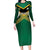 Custom Rugby Jamaica Family Matching Long Sleeve Bodycon Dress and Hawaiian Shirt Reggae Warriors Go Champions