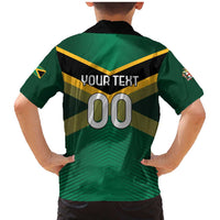 Custom Rugby Jamaica Family Matching Mermaid Dress and Hawaiian Shirt Reggae Warriors Go Champions