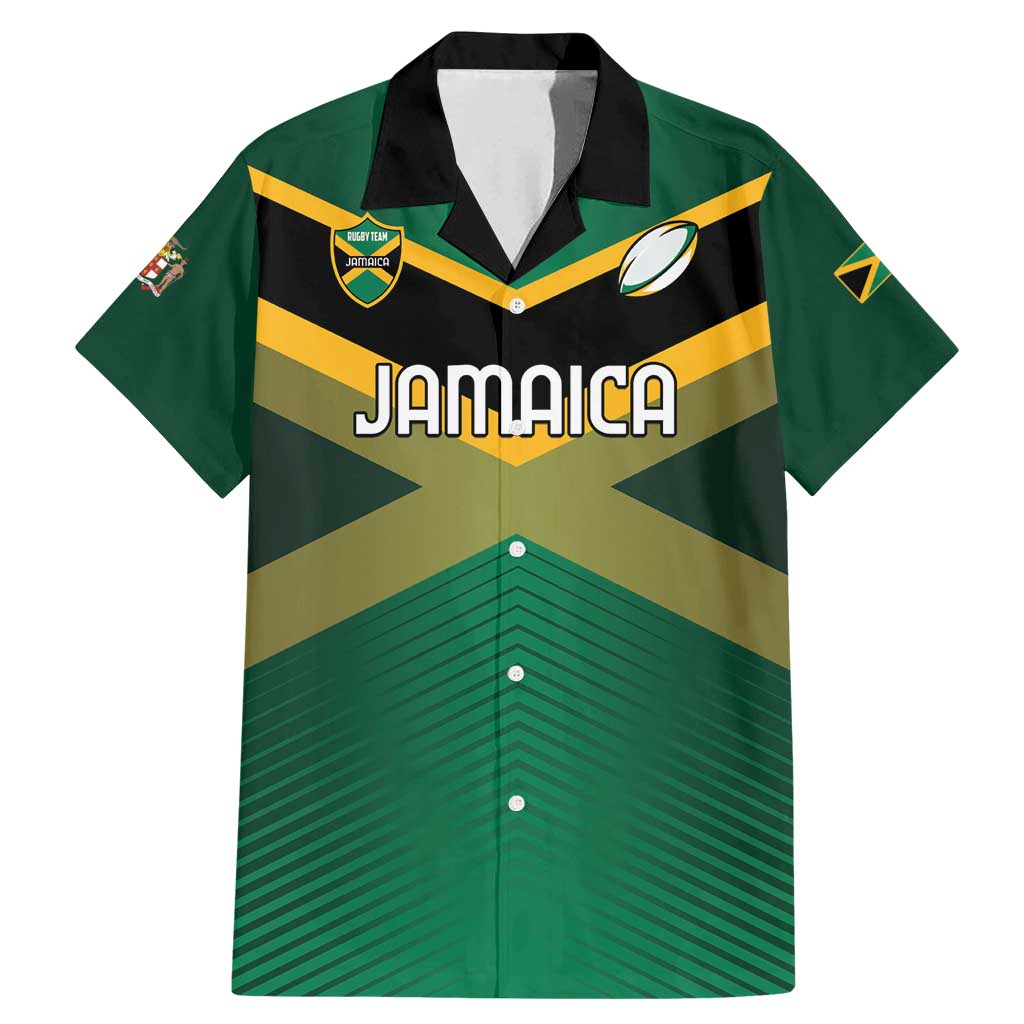Custom Rugby Jamaica Family Matching Mermaid Dress and Hawaiian Shirt Reggae Warriors Go Champions