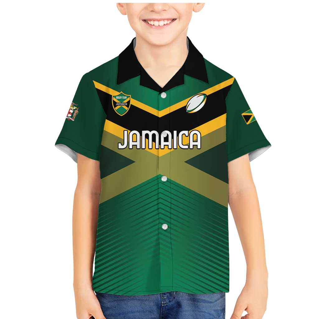 Custom Rugby Jamaica Family Matching Mermaid Dress and Hawaiian Shirt Reggae Warriors Go Champions