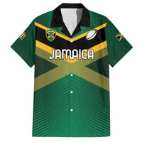 Custom Rugby Jamaica Family Matching Off The Shoulder Long Sleeve Dress and Hawaiian Shirt Reggae Warriors Go Champions