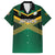 Custom Rugby Jamaica Family Matching Off The Shoulder Long Sleeve Dress and Hawaiian Shirt Reggae Warriors Go Champions