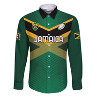 Custom Rugby Jamaica Family Matching Off The Shoulder Long Sleeve Dress and Hawaiian Shirt Reggae Warriors Go Champions