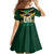 Custom Rugby Jamaica Family Matching Off Shoulder Maxi Dress and Hawaiian Shirt Reggae Warriors Go Champions