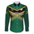Custom Rugby Jamaica Family Matching Off Shoulder Maxi Dress and Hawaiian Shirt Reggae Warriors Go Champions