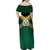 Custom Rugby Jamaica Family Matching Off Shoulder Maxi Dress and Hawaiian Shirt Reggae Warriors Go Champions