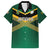 Custom Rugby Jamaica Family Matching Short Sleeve Bodycon Dress and Hawaiian Shirt Reggae Warriors Go Champions