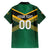 Custom Rugby Jamaica Family Matching Short Sleeve Bodycon Dress and Hawaiian Shirt Reggae Warriors Go Champions