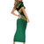 Custom Rugby Jamaica Family Matching Short Sleeve Bodycon Dress and Hawaiian Shirt Reggae Warriors Go Champions