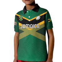 Custom Rugby Jamaica Kid Polo Shirt Reggae Warriors Go Champions