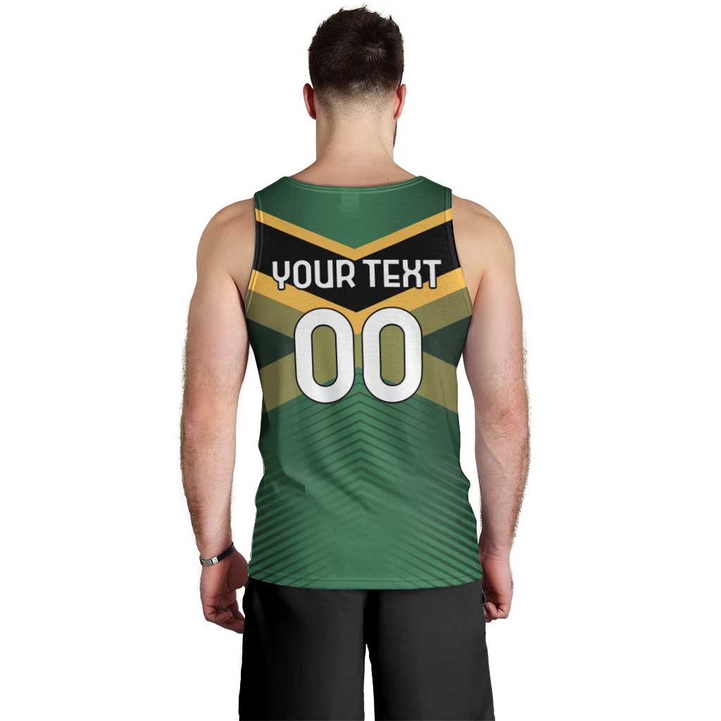 Custom Rugby Jamaica Men Tank Top Reggae Warriors Go Champions