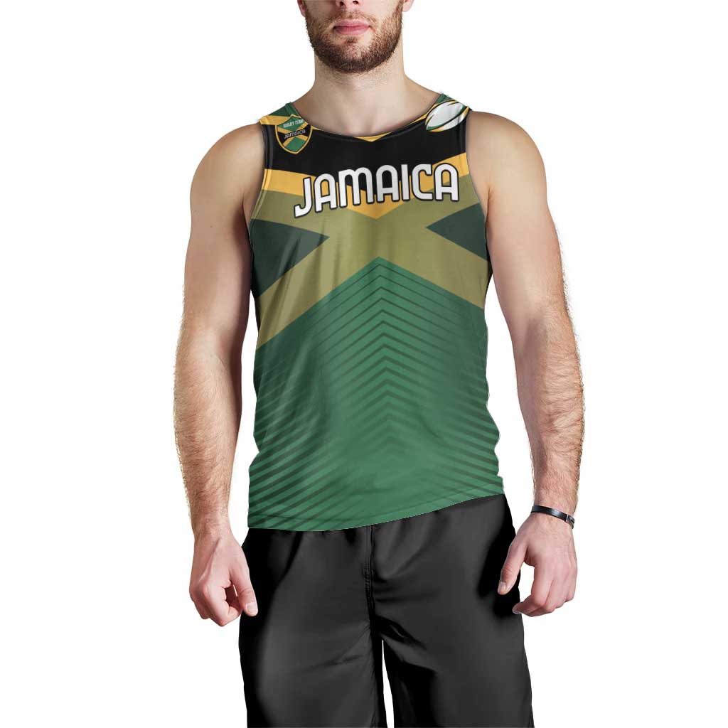 Custom Rugby Jamaica Men Tank Top Reggae Warriors Go Champions