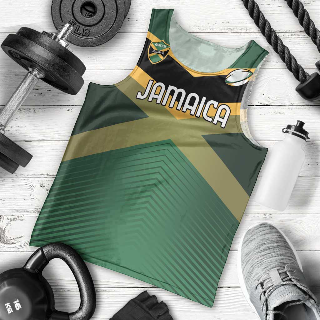 Custom Rugby Jamaica Men Tank Top Reggae Warriors Go Champions