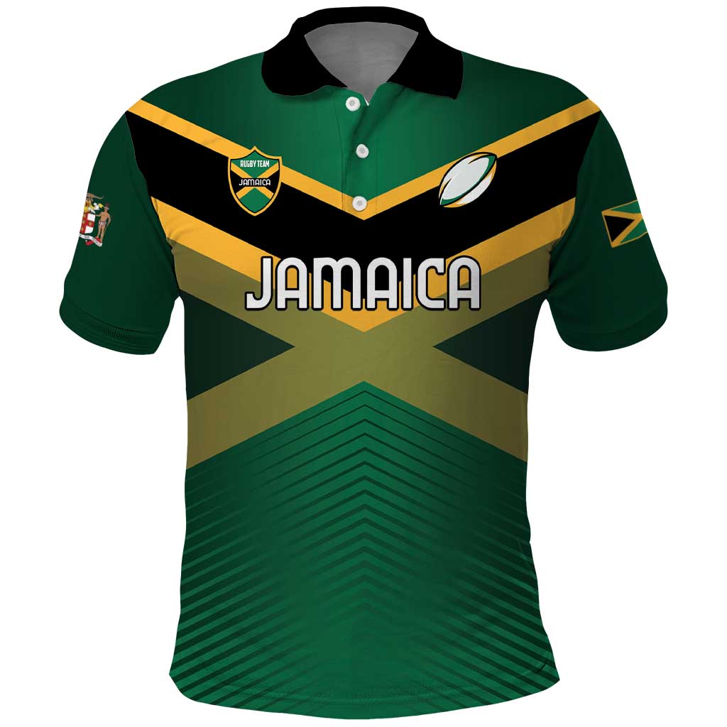 Custom Rugby Jamaica Polo Shirt Reggae Warriors Go Champions