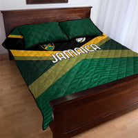 Rugby Jamaica Quilt Bed Set Reggae Warriors Go Champions