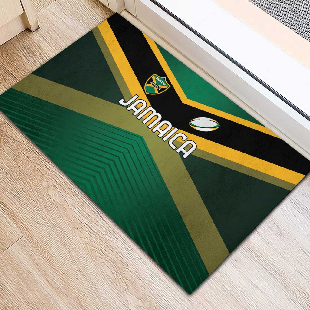 Rugby Jamaica Rubber Doormat Reggae Warriors Go Champions