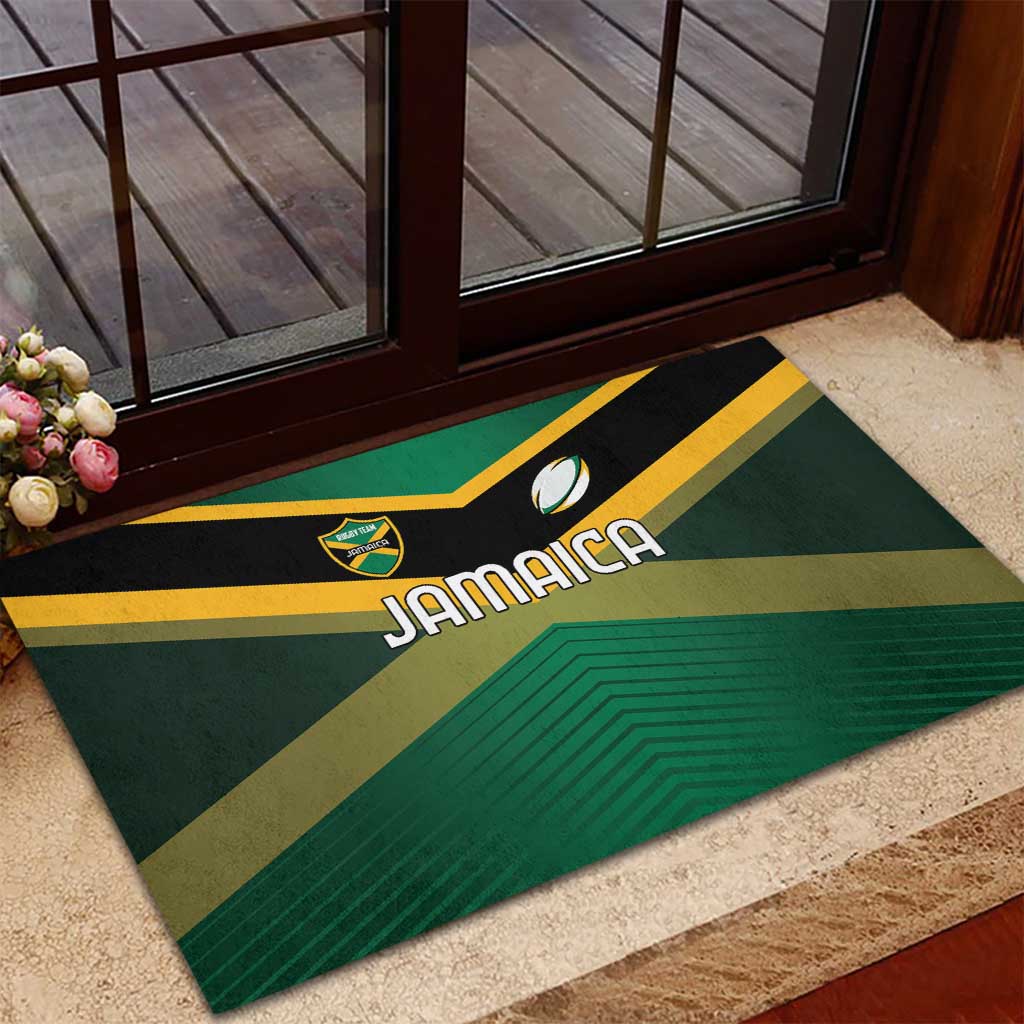 Rugby Jamaica Rubber Doormat Reggae Warriors Go Champions