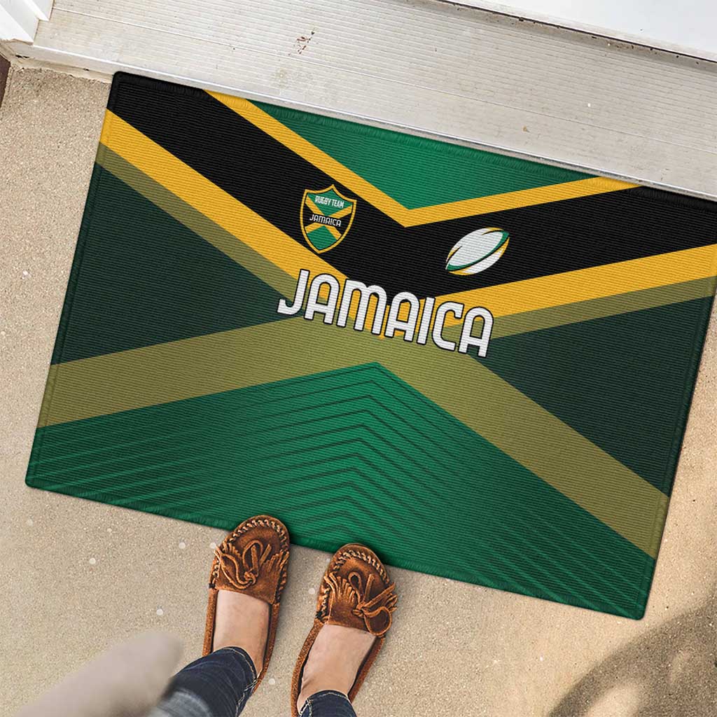 Rugby Jamaica Rubber Doormat Reggae Warriors Go Champions