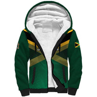 Custom Rugby Jamaica Sherpa Hoodie Reggae Warriors Go Champions