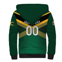 Custom Rugby Jamaica Sherpa Hoodie Reggae Warriors Go Champions