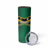 Custom Rugby Jamaica Skinny Tumbler Reggae Warriors Go Champions