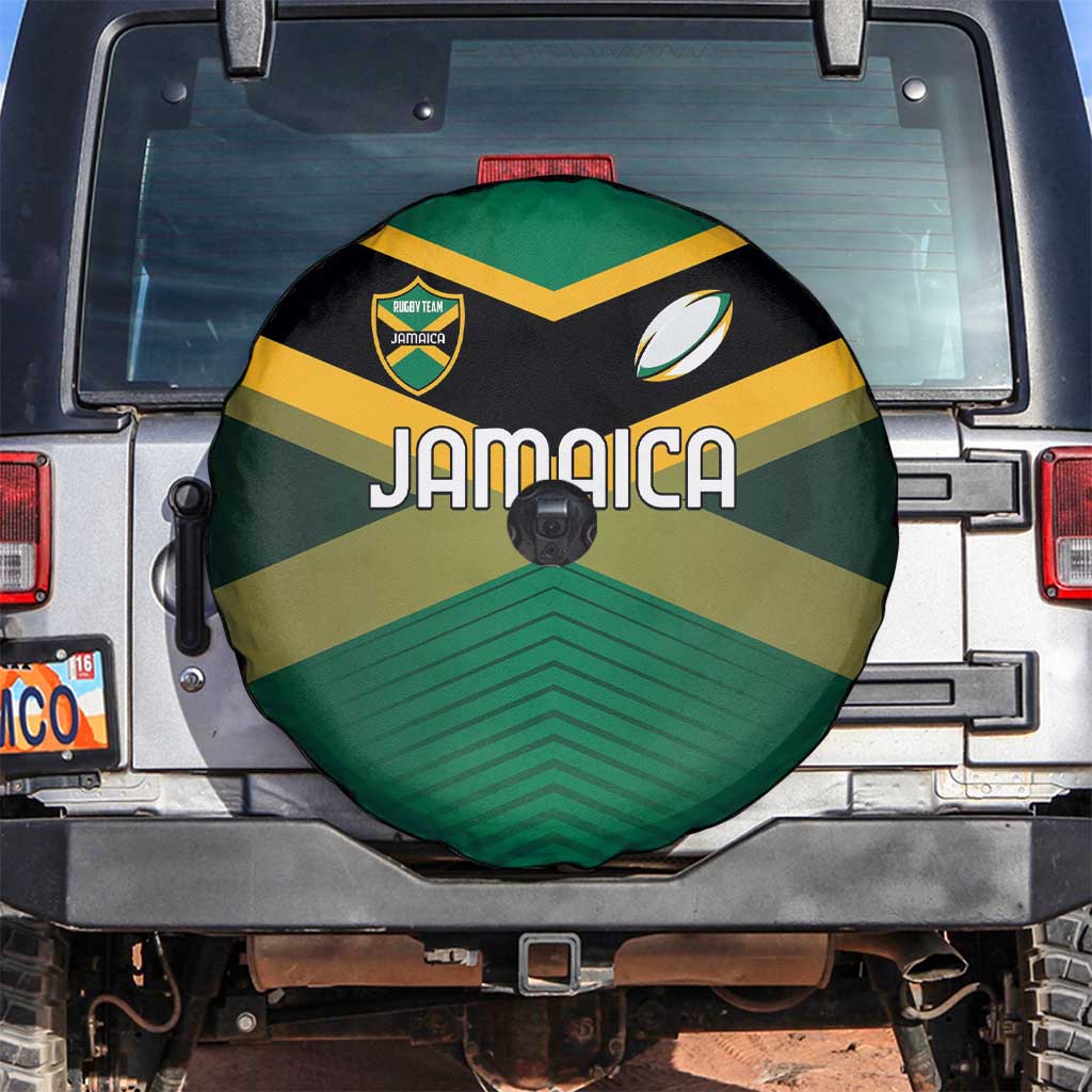 Rugby Jamaica Spare Tire Cover Reggae Warriors Go Champions