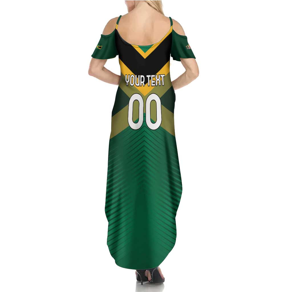 Custom Rugby Jamaica Summer Maxi Dress Reggae Warriors Go Champions