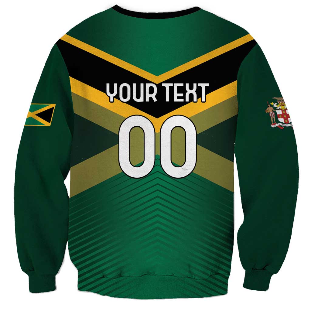 Custom Rugby Jamaica Sweatshirt Reggae Warriors Go Champions