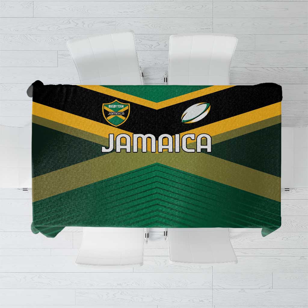 Rugby Jamaica Tablecloth Reggae Warriors Go Champions