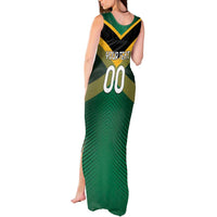 Custom Rugby Jamaica Tank Maxi Dress Reggae Warriors Go Champions