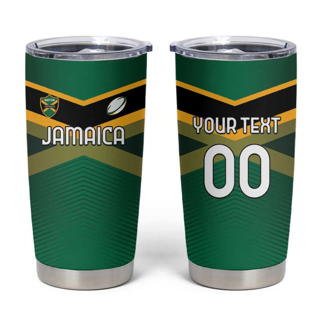 Custom Rugby Jamaica Tumbler Cup Reggae Warriors Go Champions