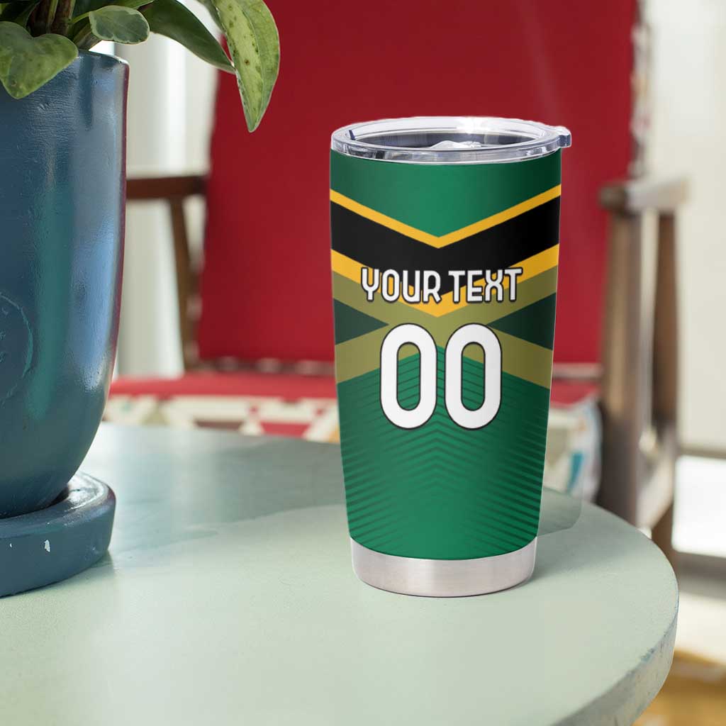 Custom Rugby Jamaica Tumbler Cup Reggae Warriors Go Champions