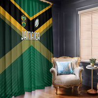 Rugby Jamaica Window Curtain Reggae Warriors Go Champions