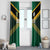 Rugby Jamaica Window Curtain Reggae Warriors Go Champions