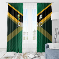 Rugby Jamaica Window Curtain Reggae Warriors Go Champions