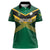 Custom Rugby Jamaica Women Polo Shirt Reggae Warriors Go Champions