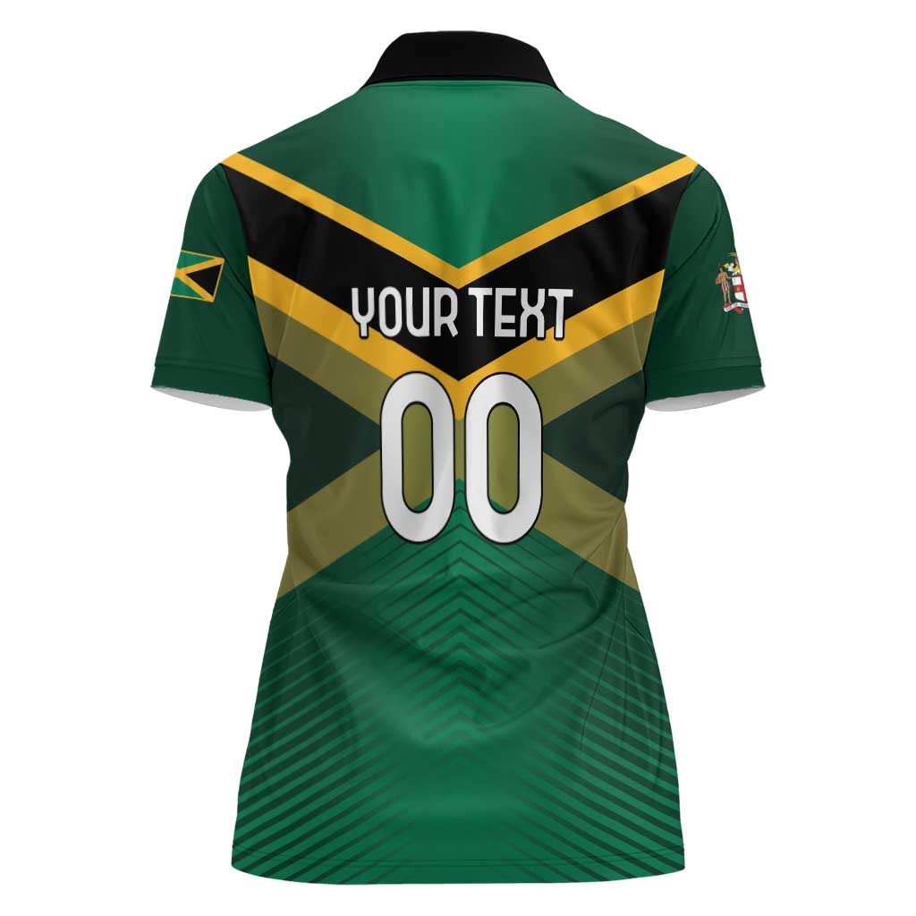 Custom Rugby Jamaica Women Polo Shirt Reggae Warriors Go Champions