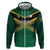 Custom Rugby Jamaica Zip Hoodie Reggae Warriors Go Champions