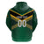 Custom Rugby Jamaica Zip Hoodie Reggae Warriors Go Champions