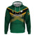 Custom Rugby Jamaica Zip Hoodie Reggae Warriors Go Champions