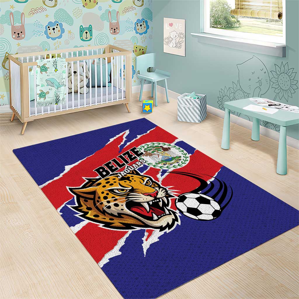 Football Belize Jaguars Area Rug Team Unbelizeables Jaguars