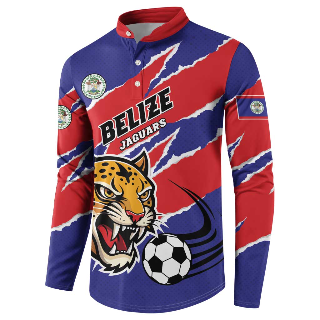 Custom Football Belize Jaguars Button Sweatshirt Team Unbelizeables Jaguars